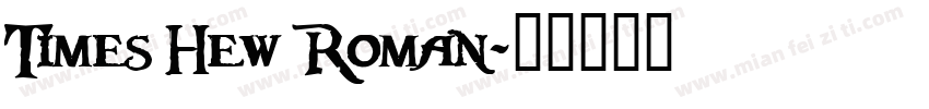 Times Hew Roman字体转换